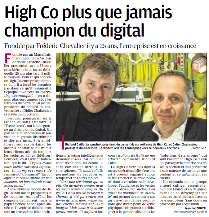 High co champion du digital