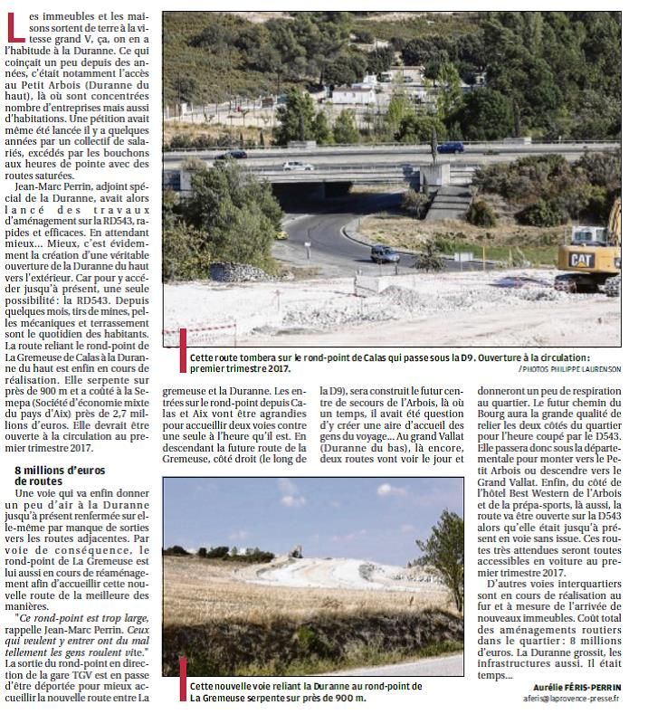 La Duranne va retrouver un peu d'oxygène