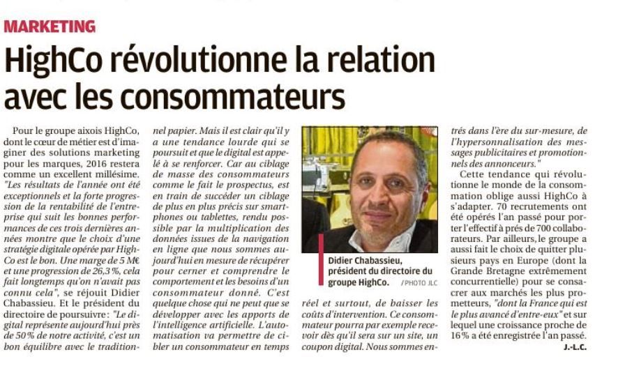 HighCo transforme la relation avec les consommateurs