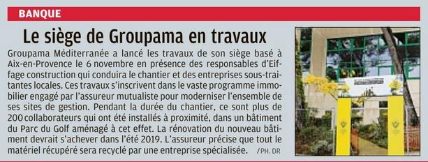 LE SIEGE DU GROUPE GROUPAMA EN TRAVAUX