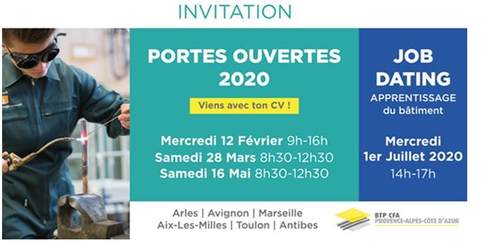 JOURNEES PORTES OUVERTES BTP CFA 2020