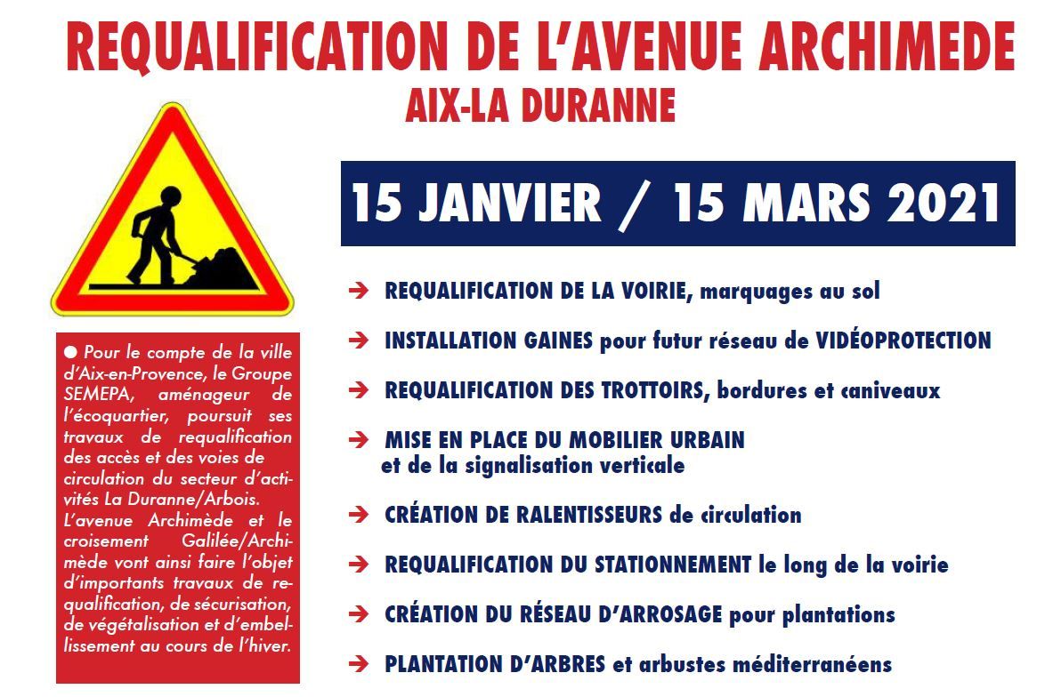 Lancement des travaux de requalification de l'avenue Archimède