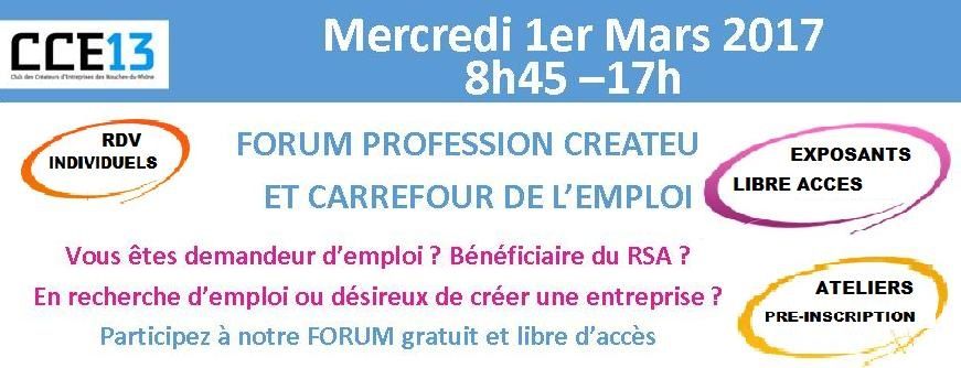 CE13 Forum Profession Créateur et Carrefour de l'Emploi