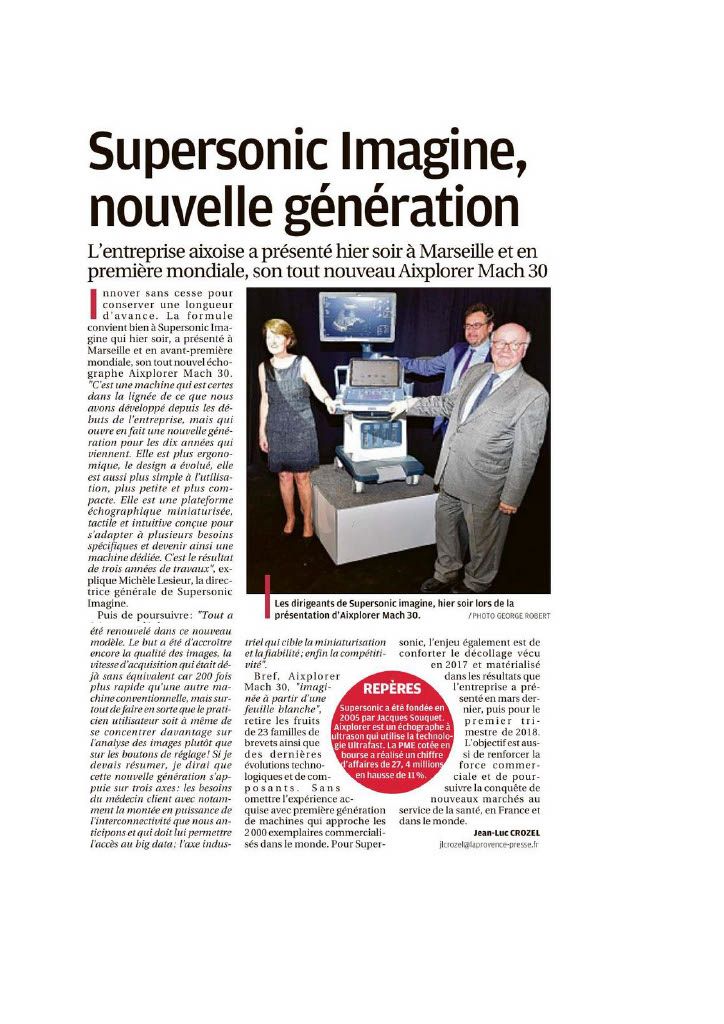SUPERSONIC IMAGINE NOUVELLE GENERATION